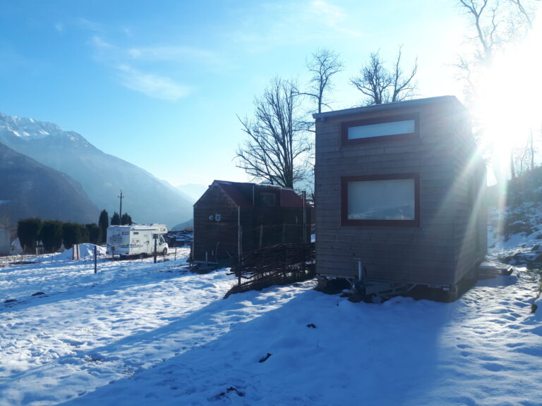 tiny house - emplacement - neige- eco-camping